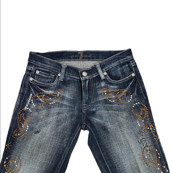 ❌❌SOLD❌❌. 7 For All Mankind Rhinestone jeans - Size 26 - Picture 3 of 8